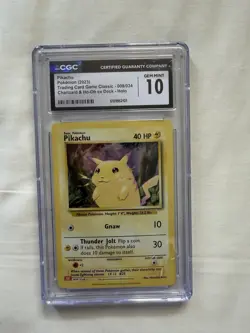 Pokemon Pikachu 008/034 Trading Card Game Classic Holo CGC 10 2023 English - Image 1
