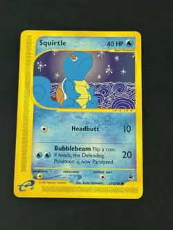 Pokemon Squirtle TCG Expedition Base Set Card 132/165 - Image 1