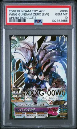 PSA10 OA3-006 Wing Gundam Zero (EW) Gundam Try Age Bandai Card - Image 1