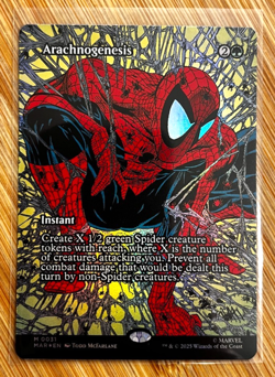 MTG – Spider-man – MAR – Arachnogenesis Foil – Mythic 0031 - Image 1