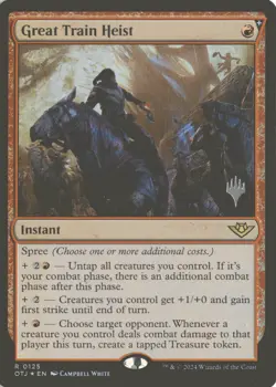 MTG Great Train Heist (0125) *Foil* Promo PW Stamp Outlaws Thunder Junction NM - Image 1