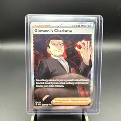 Giovanni's Charisma 197/165 Full Art SR Pokemon TCG 151 English Sleeved - Image 1