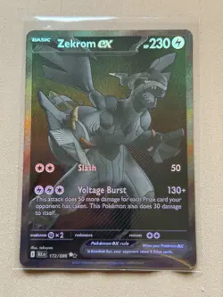 Pokemon Zekrom EX Black Bolt 172/086 SV10.5 BWR TCG Card NM+ - Image 1
