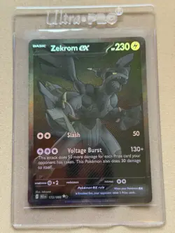 Pokemon Zekrom EX Black Bolt 172/086 SV10.5 BWR TCG Card NM+ - Image 3