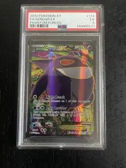 Pokemon Gengar EX Full Art 114/119 XY Phantom Forces Ultra Rare Holo PSA 5 - Image 1