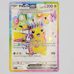 Pokemon TCG Pikachu EX 219/191 Surging Sparks Ultra Rare SSP NM - Image 1
