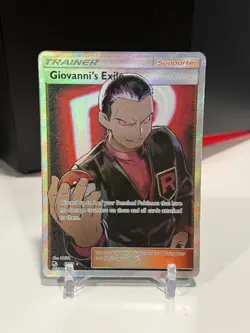 Pokemon Card TCG - Giovanni's Exile 67/68 Full Art Ultra Rare Hidden Fates - NM - Image 1
