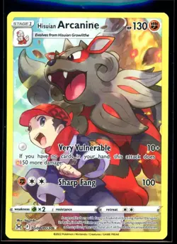 Hisuian Arcanine TG08/TG30 Lost Origin Trainer Gallery Ultra Rare Pokemon Card - Image 1