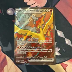 Team Rocket's Moltres ex 208/182 Destined Rivals Ultra Rare Full Art Pokemon NM - Image 1