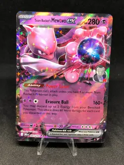 Pokemon TCG Team Rocket's Mewtwo EX 081/182 Destined Rivals Double Rare Holo NM - Image 1