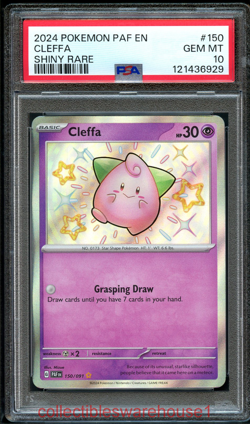 Pokemon Paldean Fates Cleffa 150 PSA 10 - Image 1