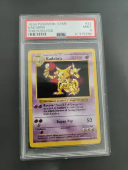 Pokemon TCG Kadabra Shadowless 1999 PSA 9 - Image 1
