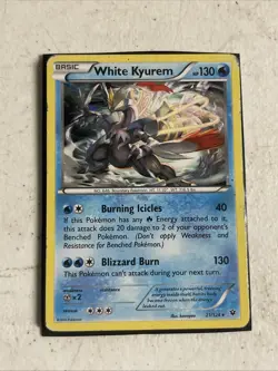 Pokemon TCG White Kyurem XY Fates Collide 21/124 Holo Rare MP - Image 1