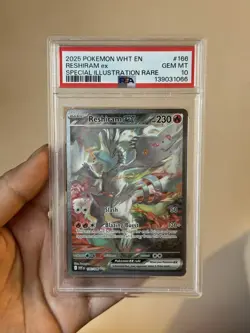 2025 POKEMON WHT EN-WHITE FLARE SPECIAL ILLUSTRATION RARE RESHIRAM EX PSA 10 - Image 1