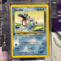 Pokemon TCG Totodile Neo Genesis 1st Edition 81/111 - Image 1