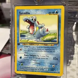 Pokemon TCG Totodile Neo Genesis 1st Edition 81/111 - Image 3