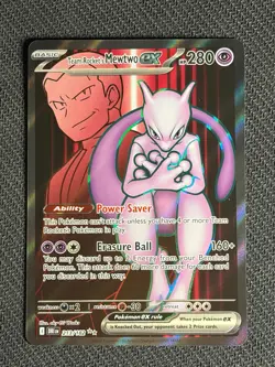 Team Rocket's Mewtwo ex 213/182 Destined Rivals Pokemon TCG - Image 1