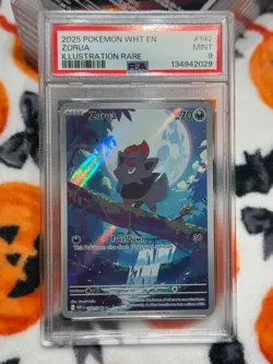 Zorua Illustration Rare Pokemon Wht En-White Flare 142/086 PSA 9 - Image 1
