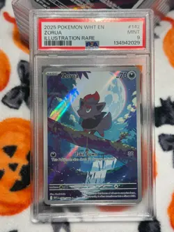 Zorua Illustration Rare Pokemon Wht En-White Flare 142/086 PSA 9 - Image 2
