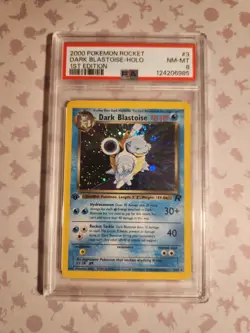 Dark Blastoise 3/82 Holo 1st Edition Team Rocket Pokemon TCG PSA 8 - Image 1