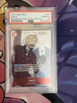 One Piece Sanji Premium Card Collection 25th Anniversary Edition English Psa 10 - Image 1