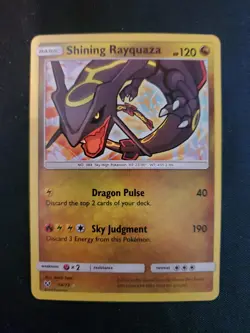 Shining Rayquaza 56/73 Shining Legends Holo NM Pokemon Tcg Card See Pics - Image 1