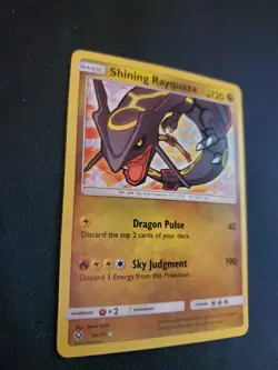 Shining Rayquaza 56/73 Shining Legends Holo NM Pokemon Tcg Card See Pics - Image 2