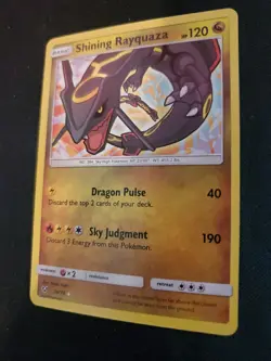 Shining Rayquaza 56/73 Shining Legends Holo NM Pokemon Tcg Card See Pics - Image 3