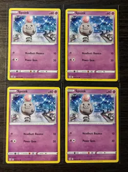 4x Spoink 055/163 Pokemon card Battle Styles common NM - Image 1