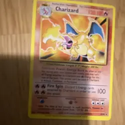 Pokemon TCG Base Set Charizard 4/102 Card by Nintendo Wizards 1999 Vintage - Image 1