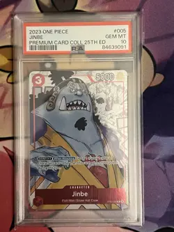 One Piece Jinbe Premium Card Collection 25th Anniversary Edition English Psa 10 - Image 1