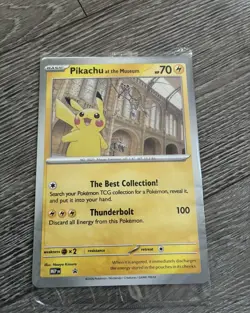 Pikachu at the Museum Jumbo Promo Card - Brand new and sealed. - Image 1