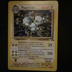 Pokemon TCG Magneton Fossil Card 26/62 Unlimited Non-Holo Rare, LP Condition - Image 1