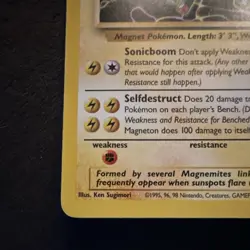 Pokemon TCG Magneton Fossil Card 26/62 Unlimited Non-Holo Rare, LP Condition - Image 5