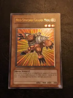Yu-Gi-Oh! ULTIMATE RARE CARD NEO-SPACIAN GRAND MOLE STON-EN005 EURO PRINT LP - Image 1