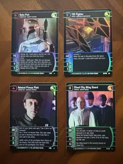 Lot of 4 Star Wars TCG Foil Cards - Rogues and Scoundrels - WOTC - Image 1