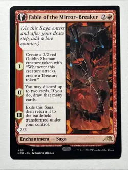 WOTC Kamigawa Neon Dynasty Fable of the Mirror-Breaker (Extended Art) (R) LP - Image 1