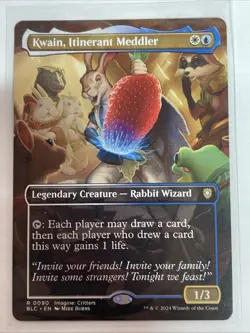 Kwain, Itinerant Meddler (Borderless) Commander: Bloomburrow #90 Rare - Image 1