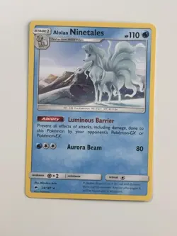 Pokemon TCG Alolan Ninetales Burning Shadows 28/147 Regular Rare - Image 1