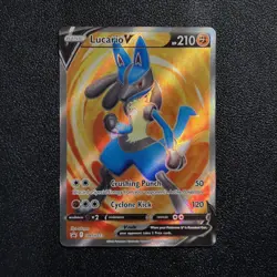 NM! Lucario V SWSH213 Sword & Shield Full Art Black Star Promo Pokemon Card! - Image 2