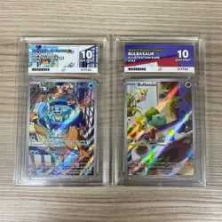 Squirtle Bulbasaur Abbildung Selten Graded 10 Edelstein Mint Pokemon TCG Karten - Image 1