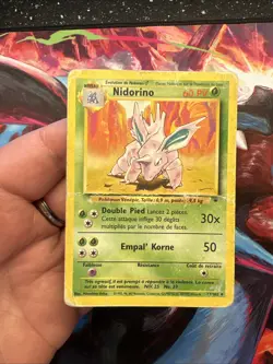 Carte Pokemon set De Base Wizards Nidorino 37/102 Edition 2 Unlilited Francais - Image 2