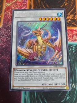 Yu-Gi-Oh! Coral Dragon TDIL-EN051 Secret Rare 1st Edition Near Mint - Image 1