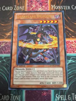 Yugioh Darkflare Dragon SDDC-EN002 Ultra Rare 1st Edition Near Mint - Image 1
