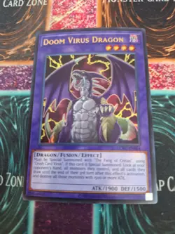 Yugioh Doom Virus Dragon LCKC-EN064 Ultra Rare Unlimited Near Mint - Image 1