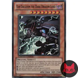 Yugioh Van'Dalgyon the Dark Dragon Lord CT07-EN007 Super Rare Limited Ed LP - Image 1