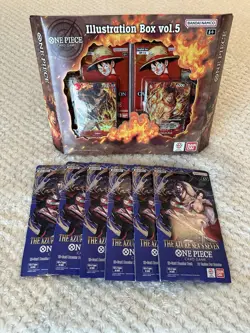 English ONE PIECE TCG LOT Illustration Box Vol. 5 / 6 Sleeved Booster Packs OP14 - Image 1