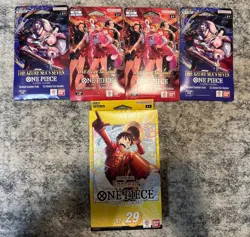 4x ONE PIECE Heroines EB-03 & OP-14 Sleeved Booster pack English + Egghead ST29 - Image 1