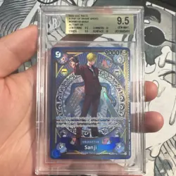 One Piece CCG Sanji A Fist of Divine Speed SP Alt Art OP06-119 Holo BGS 9.5 - Image 1