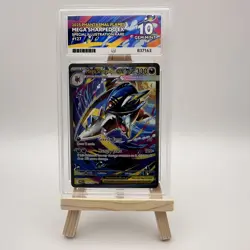 Pokemon Mega Sharpedo Ex 127/094 Ace 10 Graded Card Gem Mint Phantasmal Flames - Image 1